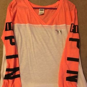 Pink Victoria Secret long sleeve shirt